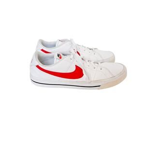 Nike Court Legacy Sneakers Mens sz 13 Tennis Shoes White Red CU4150-105